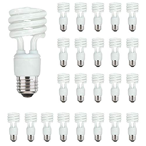 Energy Saver Light Bulbs, Cfl Light Bulbs, Spiral Light Bulbs, 13 Watt Light Bulbs Mini Twist Flourescent Light Bulb, E26 (Medium) Base, 120 Volt, (24, 3000K) #TOP18