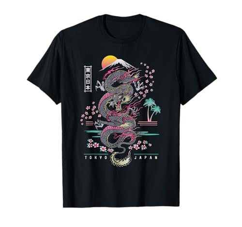 Japanese Tokyo Dragon Asian inspired retro 80’s style T-Shirt