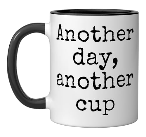 Minimalist Quote for Coffee and Motivation Ceramic Mug, Black/White