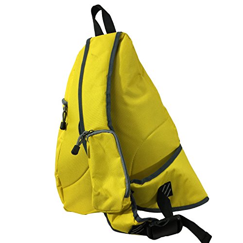 Image of K-Cliffs Heavy Duty Sling Backpack Water-Resistant Laptop Bookbag Body Bag Bright Color Safety Reflective Stipe