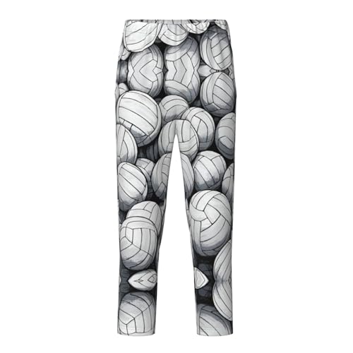 Pajama Pants Pajama Bottoms with Elastic Waistband Sleepwear Lounge Pants, Vintage Sports Volleyball