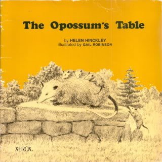 Paperback The Opossum's Table Book