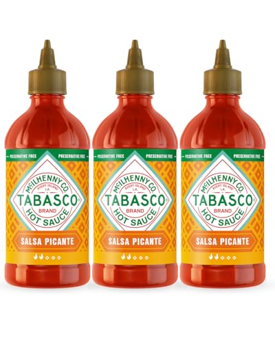 Tabasco Squeeze Scharfe Soße Multipack - Würzige Hot Sauce set mit 3x Easy-To-Squeeze Flaschen von 256ml - Gluten-, konservierungsmittel- und fettfrei (3 x Salsa Picante) für 15,99 EUR (-16%) statt 18,99 EUR bei Amazon Bild: Tabasco Squeeze Scharfe Soße Multipack - Würzige Hot Sauce set mit 3x Easy-To-Squeeze Flaschen von 256ml - Gluten-, konservierungsmittel- und fettfrei (3 x Salsa Picante) für 15,99 EUR (-16%) statt 18,99 EUR bei Amazon