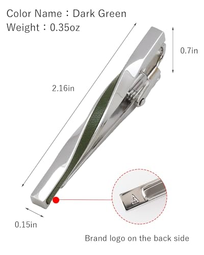 [TAVARAT] Tie Clip Tie Clips for Men Genuine Leather Tie Bar Tie Pin Limited color Tps-078lgd3