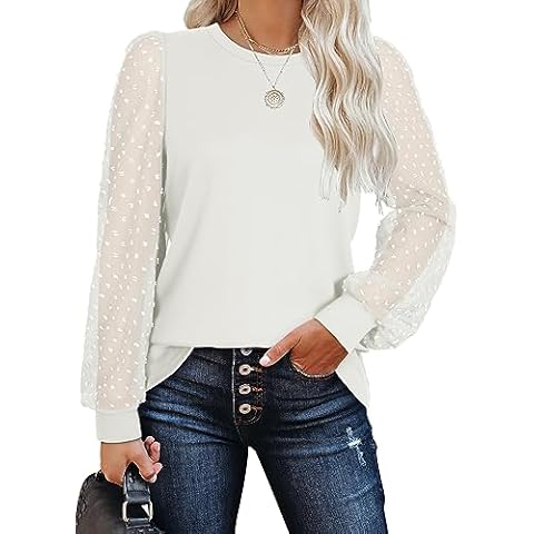 WIHOLL Sheer Sleeve Tunic Top Cover