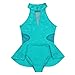 ranrann Maillot de Patinaje Artístico con Volantes para Niña Elástico Body de...