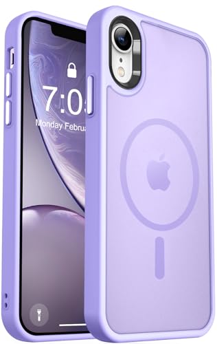 Image of MOCCA Magnetic Shockproof for iPhone XR Case,Light Purple | 10ft Drop Tested | Compatible with MagSafe | Anti-Slip Matte Finish | Raised Camera & Screen Lip | Ultra-Slim Design