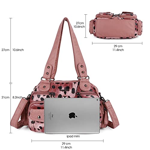 Image of Angel Kiss Hobo Crossbody Purses for Women Shoulder Bag Multipocket Soft Hobo Purses Removable Strap Leather Handbags