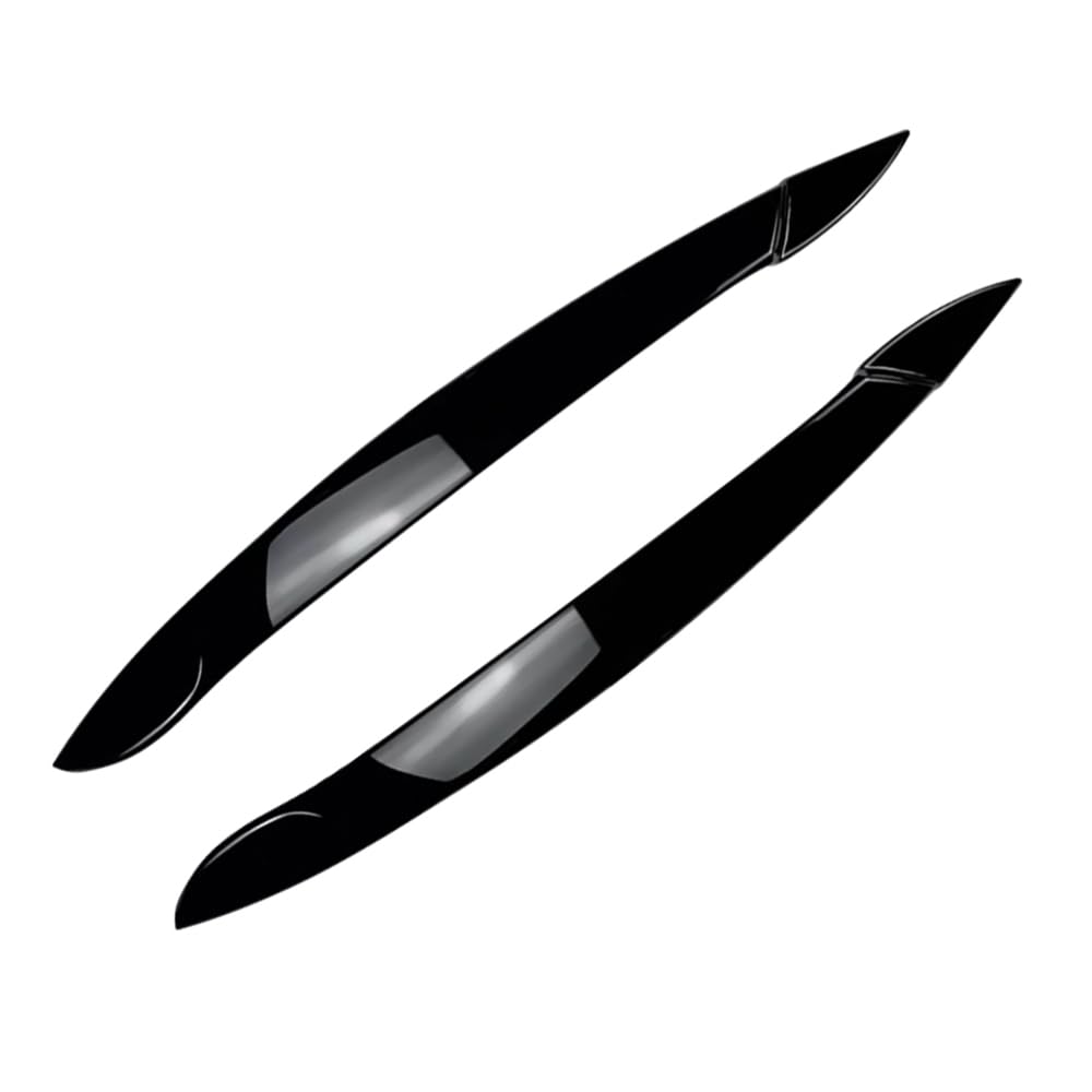 Tapa de ojo para faros delanteros, color negro brillante, 2 cubiertas de cejas compatibles con BMW X5 E70 2008-2013 después de junio de 2008