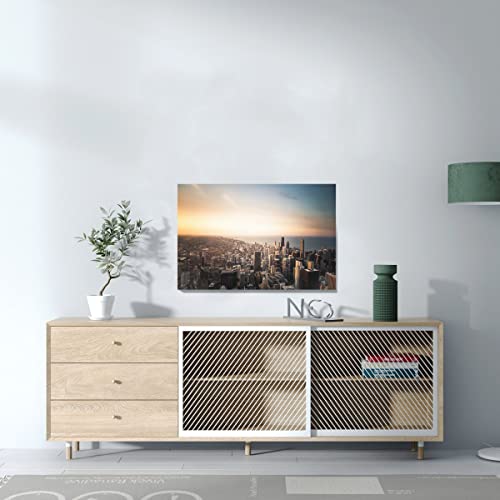 Tableau Chicago lever de soleil poster pour salon moderne 60x40