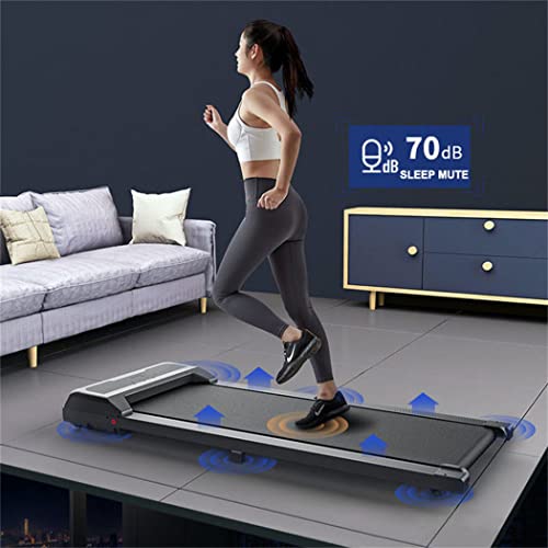 Image of 2 in 1 Folding Treadmill,Foldable Walking Jogging Machine,No Installation Electric Treadmill,LED Display,for Home Office Workout (Grey)