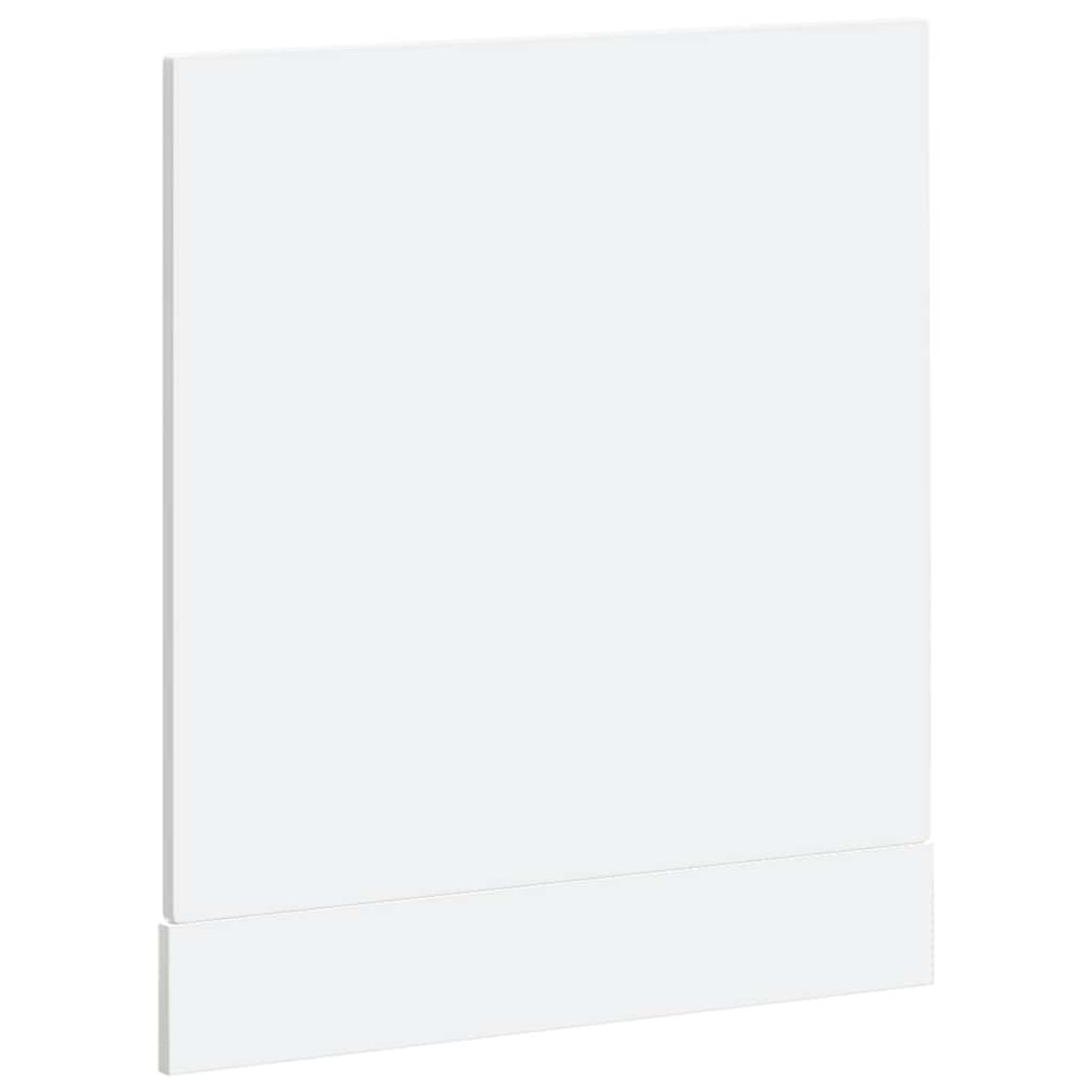 Pannello per lavastoviglie, 60 x 1,5 x 67 cm, in legno bianco lucido, serie Porto, da incasso in cucina