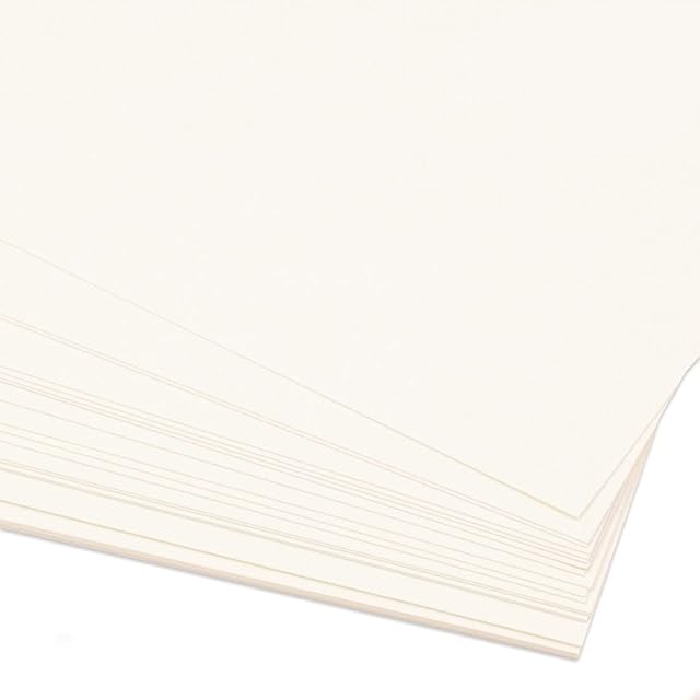Craftelier - Pack of 25 Double Sided Card | Ideal Material for Cardmaking, Scrapbooking and Crafts Projects | Weight 250gsm | Size A4 (21cm x 29.7cm) - Ivory White