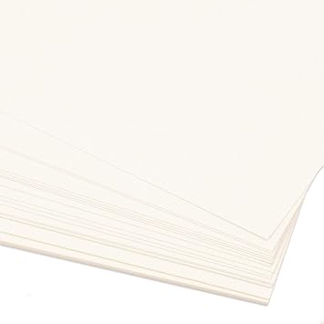 Craftelier - Pack of 25 Double Sided Cardstock | Ideal Material for Card Making, Scrapbooking and Craft Projects | Weight 250 gsm | A4 Size 21 cm x 29,7 cm - White Ivory Colour