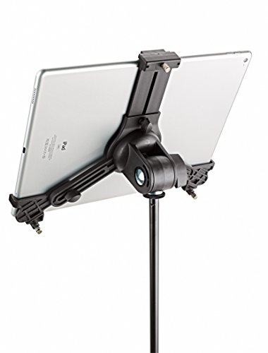 K&M - Konig & Meyer 19790.516.55 - Universal Tablet Ipad Holder For Mic Stand - Switch Landscape To Portrait - Professional Grade For All Musicians - Studio Or Remote Home Use - German Made - Black #TOP5