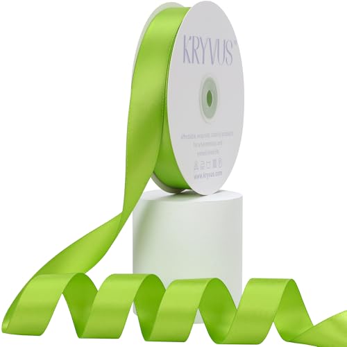 Apple Green Satin Ribbon Double Faced 7/8 Inch X 50Yards Apple Green Ribbon