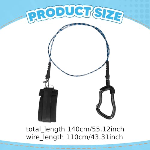 Cable de acero inoxidable anti-pérdida con correa de muñeca resistente para buceo 3
