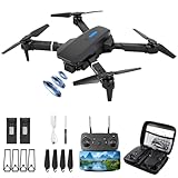 NACOOL Dron Plegable con Cámara Dual HD 8k, Dron con Camara, Flip 360°, Control Por Waypoints, Drones Antisísmicos,...