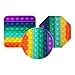 Produktbild LuxLife PoPiT (1x Pop it Set bestehend aus Kreis,Viereck, Achteck)  Fidget Toy für Kinder und Erwachsene  Fidget Toys Antistress Spielzeug