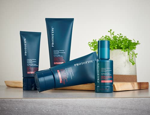 Men's 2 in 1 After Shave and Moisturizer - PROTOTYPE - Refreshing Face Lotion with Shea Butter and Menthol, Great for Sensitive Skin, Geranium Cedar Scent (5 oz)