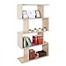 RICOO Standregal 129 x 70 x 25 cm Eiche Sonoma braun – Bücherregal Raumteiler Wohnzimmer WM071-ES