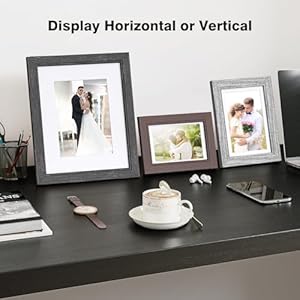 10 pack picture frames collage wall decor gallery wall frame set with mat for wall mounting or tabletop display including two 8×10 four 5×7 four 4×6 family photo frames black gray brown  urban country home decor