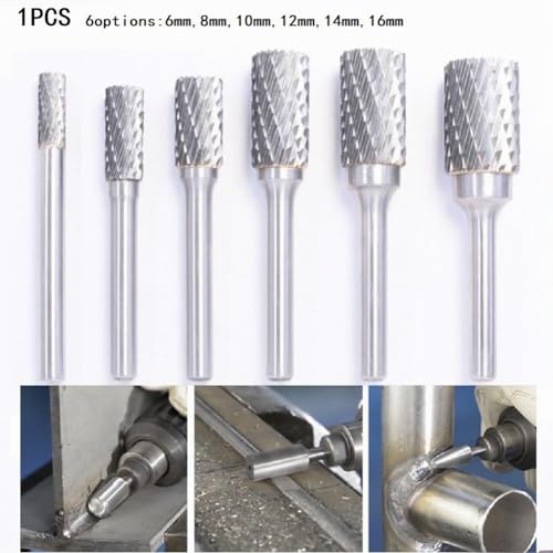 VersaGenius Mèches à meuler rotatives à point carbure - Fraise à matrice - Fraise d'usinage en métal - Fraise à tête de meule - Embout de perçage à tige de 6 mm - Nettoyage de joints de soudure (10 mm – vue 5
