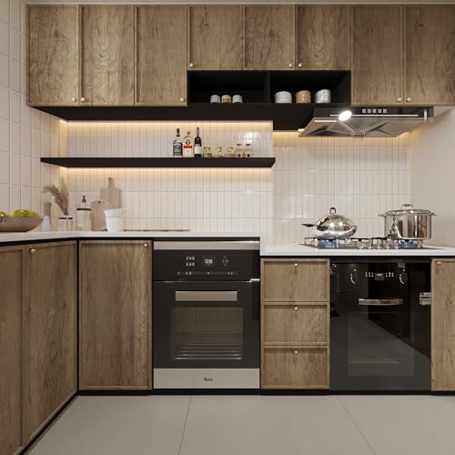 BOMENG Extra Wide Brown Wood Contact Paper Peel and Stick Wallpaper 24"x197" Self Adhesive Rustic Matte Wood Look Wallpaper Waterproof Wood Grain Vinyl Wrap Removable Walls Shelf Drawer Desk by BOMENG - Used condition - Image 5