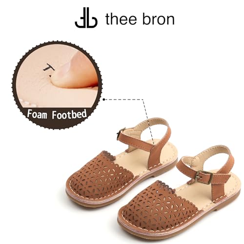Image of THEE BRON Toddler Girls Espadrilles Sandals Hollow Out Rustic Dress Shoes