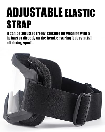 Image of Dirt Bike Goggles with Balaclava Motorcycle ATV Riding Ski Motocross Windproof Dustproof Racing Glasses for Women Men