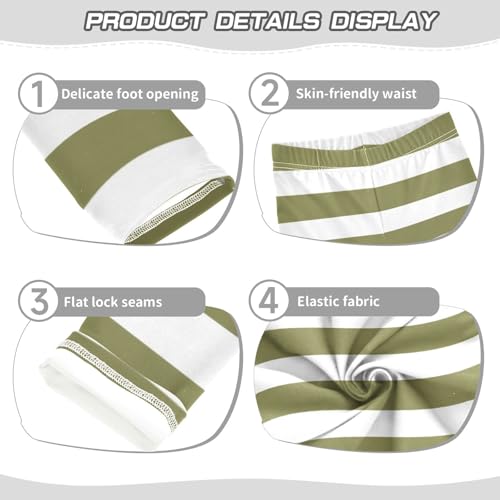 DOMIKING Olive Green Girl's Leggings Pants Kids' Yoga Pants Stretchy Dancing Bottoms 4 Years3