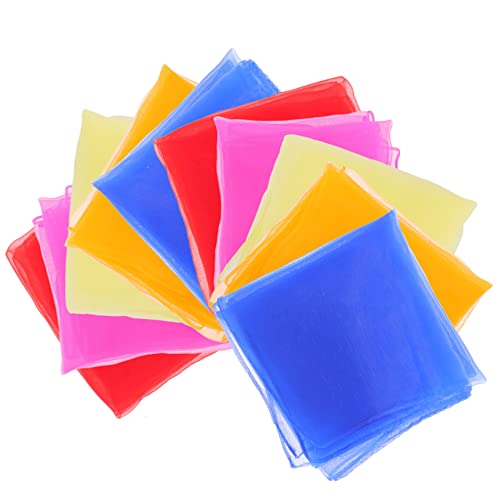 GANAZONO 10pcs Boys and Girls Juggling Dance Scarves Candy Color Gauze Scarves for Performances Daily Wear