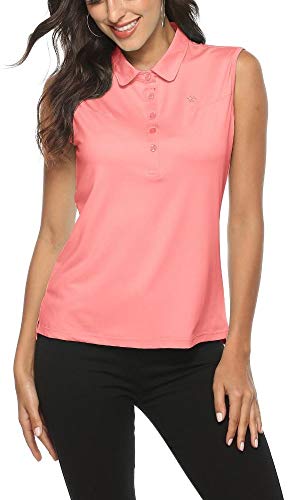 Image of AIRIKE Golf Polo Shirts for Women Sleeveless Summer Sports Athletic Fashionable Workwear-Quick Dry Womens Tank Tops