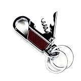 JWJAN Keychain Clip Keychain Key Clip with Two Key Ring，Key Chains Women for Car Keys,Caribeener Clips(1Pcs Red）
