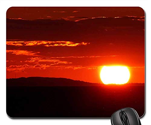 Preisvergleich Produktbild Mauspads - Glühende rote Sonnenuntergang-Abend-Himmel-Nachglut