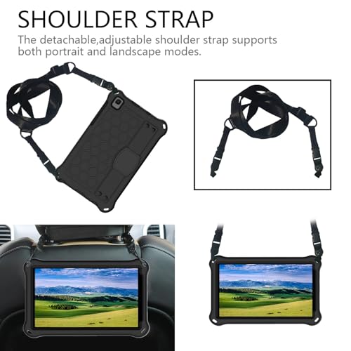 Coque anti-casse Samsung Galaxy Tab A7 Lite antichoc avec sangle noir - 4