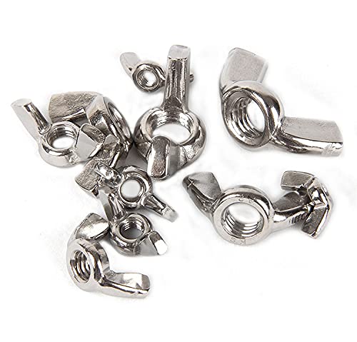 M3 / M4 / M5 / M6 / M8 304 Main en Acier Inoxydable serrer Les écrous de Papillons d'écrou des écrous de Peluche des Noix de déclenchement DKEKE (Size : 100PCS X M4)