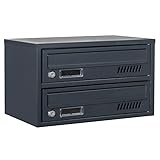 Cassette della posta multifamiglie 2 posti EURO Antracite GLM 1 RAL 7016 cassetta postale condominiale Depot 2 cassetta delle lettere