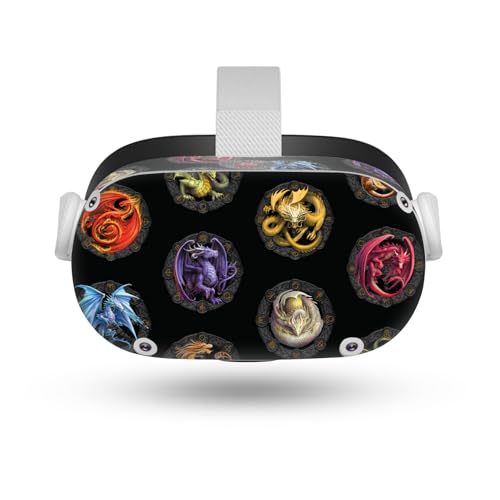 Head Case Designs Officially Licensed Anne Stokes Pattern of Dragons Dragons of The Sabbats Vinyl Sticker Skin Decal Cover Compatible with Meta Quest 2