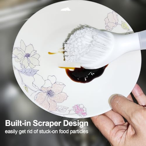 Image of CELOX Dish Brush with Soap Dispenser, Scrub Brush for Kitchen Cleaning for Dishes, Pans, Sink, Pots