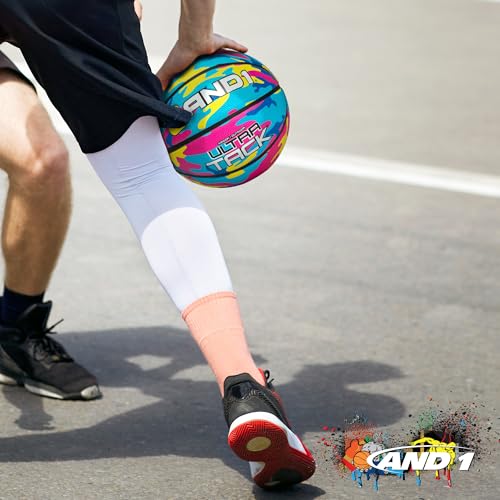 AND1 Ultra Grip Basketball: Official Regulation Size 7 (29.5 inches) Rubber- Deep Channel Construction Streetball, Made for Indoor Outdoor Basketball Games4