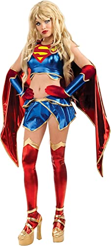 Secret Wishes Womens DC Comics Ame-comi Heroine Series Supergirl Costume, Red/White/Blue, Medium