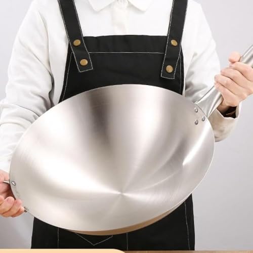 Wok de Hierro Artesanal 30 cm Acero Inoxidable 304 miniatura 5