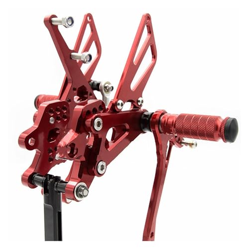 Repose-pied moto arrière réglable rouge pour Kawasaki ZX10R 2004 2005