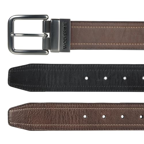 Wolverine Men's Reversible Full Grain Leather Belt | Heavy Duty | Workwear | Casual | Durable | Metal Buckle4