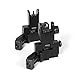 SOUFORCE Flip Up Front and Rear Iron Sights, Backup Sights Set Fit Picatinny & Weaver Rails, Black