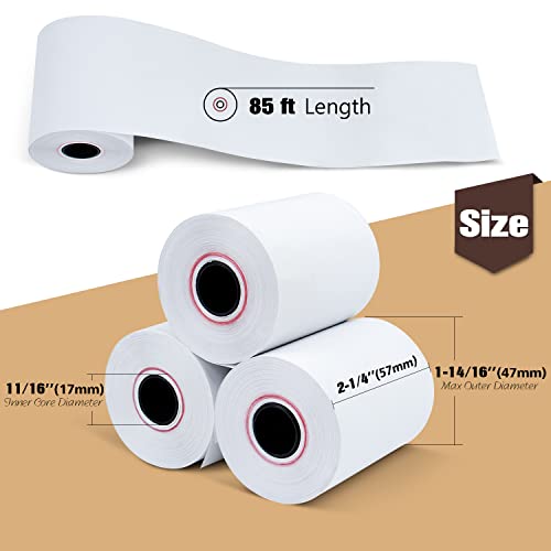 Image of (50 Rolls) 2 1 /4 inch x 85' Thermal Paper, POS Receipt Paper for Retail Business Cash Register, Fits Most Credit Card Terminal