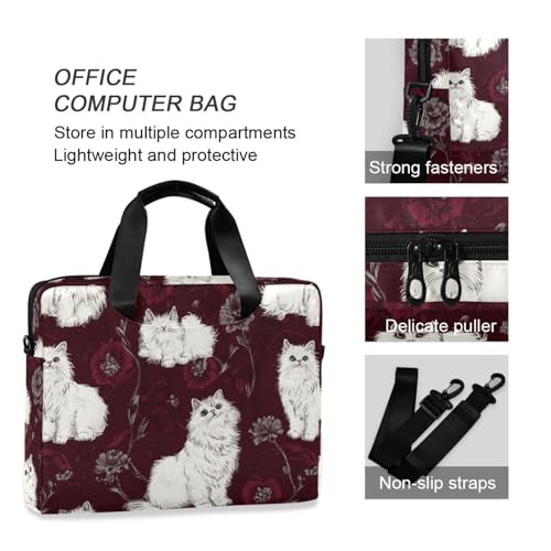 Funda bandolera para laptop 15.6 color burdeos miniatura 6