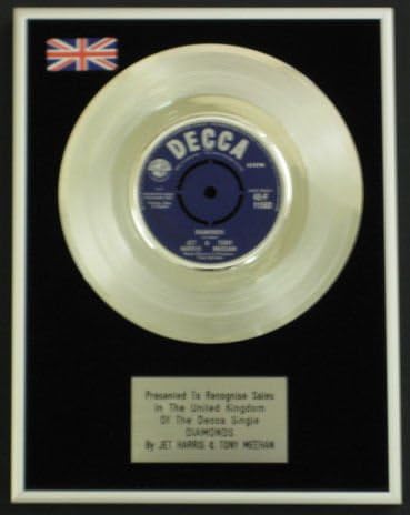 Jet Harris & Tony Meehan - 7" Platinum Disc - Diamonds
