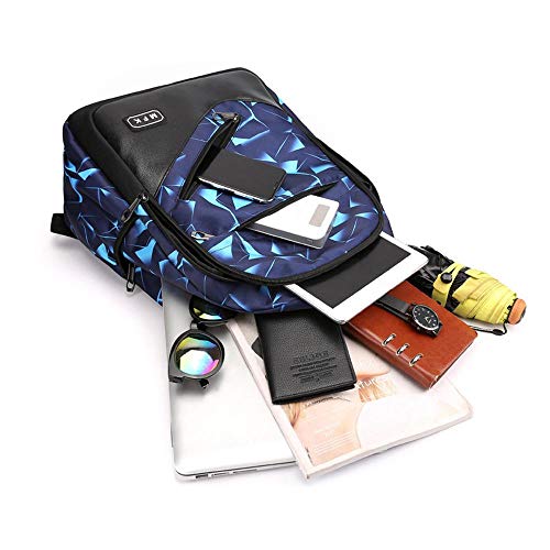 Mochila multifuncional de tela Oxford azul resistente al agua 2